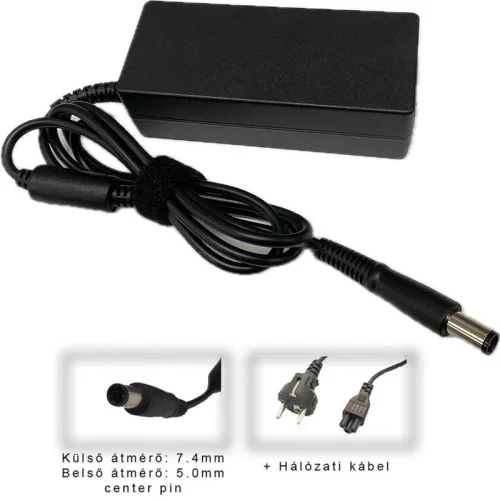 HP 19.5V 3.34A (65W) utángyártott új center-pines laptop hálózati töltő