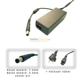   Dell 19.5V 3.34A (65W) gyári új center-pines laptop hálózati töltő (hasáb alakú modell)