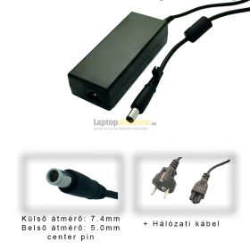   Dell 19.5V 4.62A (90W) utángyártott új center-pines laptop hálózati töltő (téglalap alakú modell)